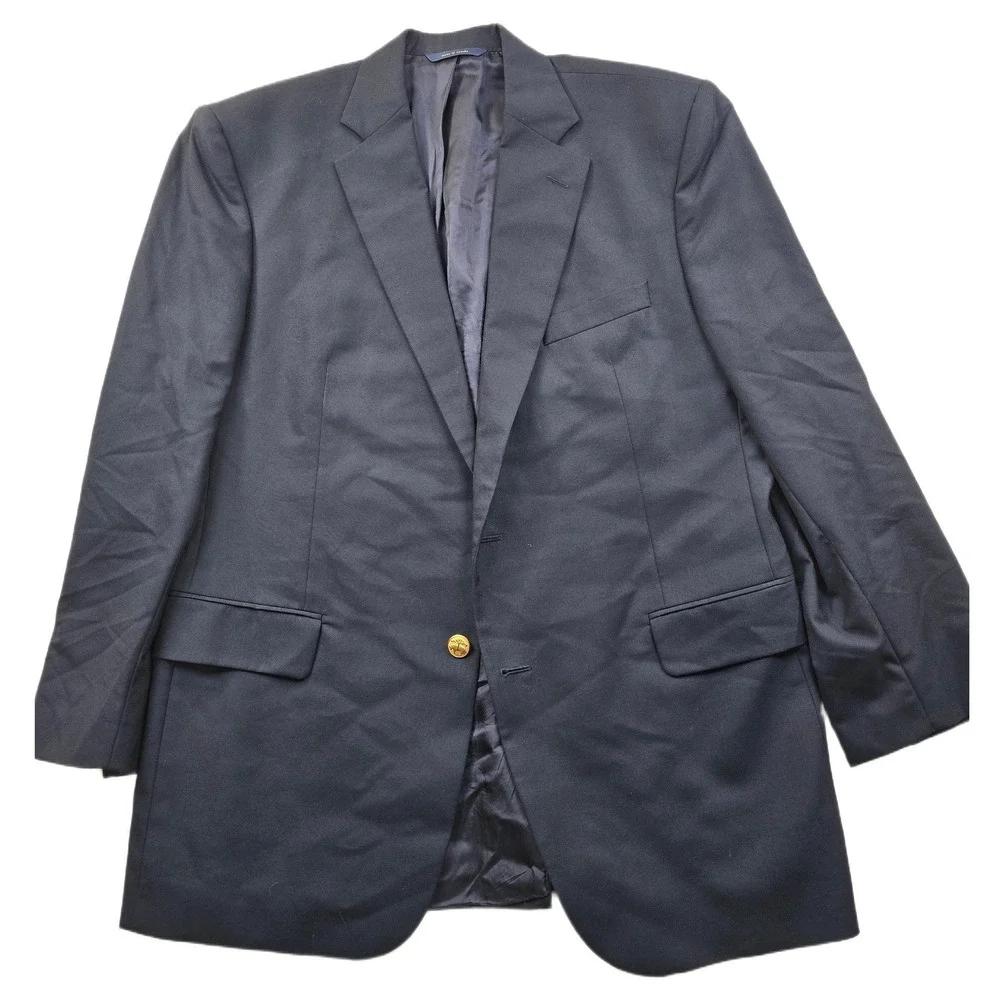 Brooks Brothers Loro Piana Blazer Mens 43R 42 Navy Blue Wool‎ 1818 Madison Fit